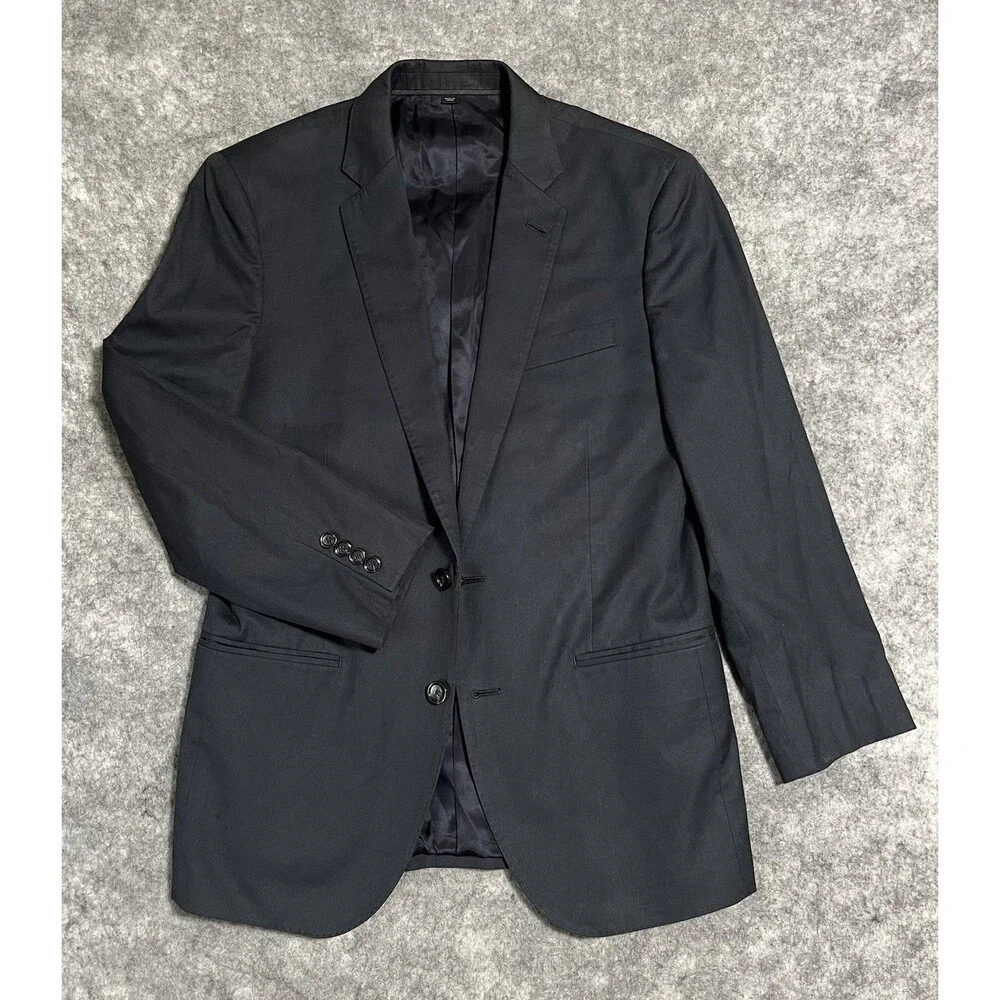 J. Crew Ludlow Blazer Men’s 38S Navy Blue Cotton Tollegno 1900 Italian Fabric